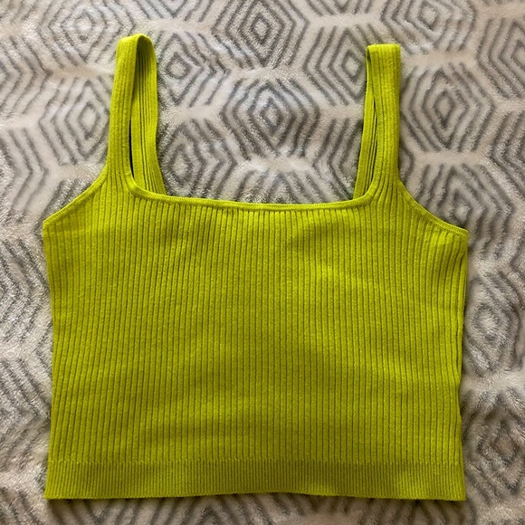 Garage Neon Green Basic Tank Top